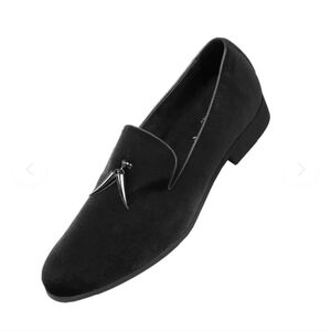 Amali Men's Dress Shoes Black Velvet Sz-8.5